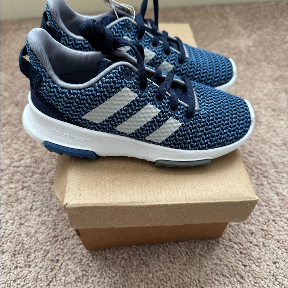 Adidas Kids Navy and Grey Sneakers